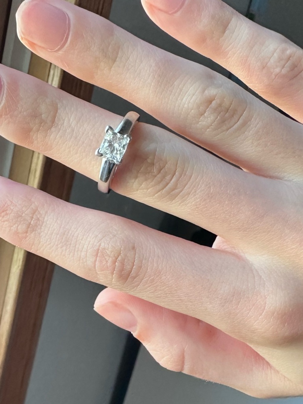 White gold diamond engagement ring